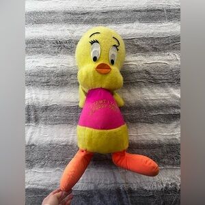 Vintage 24" Tweety Bird 1971 Plush Warner Bros Mighty Star Looney Tunes Stuffed